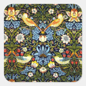 Sticker Carré William Morris : Thief fraises (Devant)