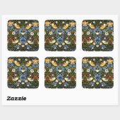 Sticker Carré William Morris : Thief fraises (Feuille)