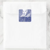 Sticker Carré William Shakespeare Portrait de First Folio (Sac)