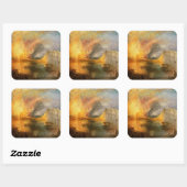 Sticker Carré William Turner - L'incendie du Parlement (Feuille)