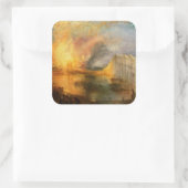 Sticker Carré William Turner - L'incendie du Parlement (Sac)