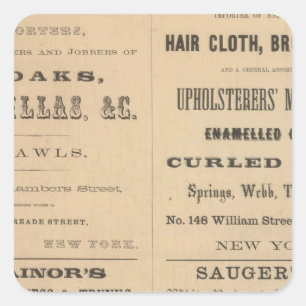 Sticker Carré Willouchby H Reed et Company