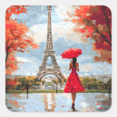 Sticker Carré Wind Romance Paris Chic Walk (Devant)