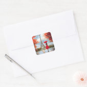 Sticker Carré Wind Romance Paris Chic Walk (Enveloppe)