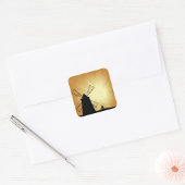 Sticker Carré Windmills Sunrise