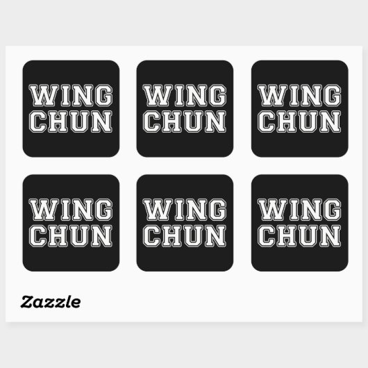 Sticker Carré Wing Chun (Feuille)