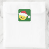 Sticker Carré Winking Santa Hat Emoji (Sac)