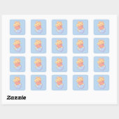 Sticker Carré Winnie l'Ourson (Feuille)