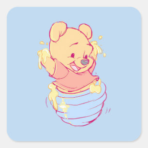 Sticker Carré Winnie l'Ourson