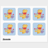 Sticker Carré Winnie l'Ourson (Feuille)