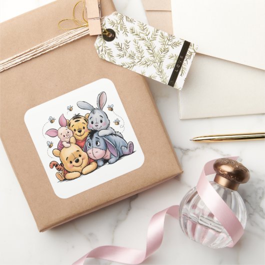 Sticker Carré Winnie the Pooh Classic (Cadeaux)