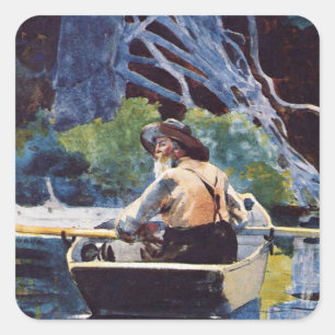 Sticker Carré Winslow Homer - Guide Adirondack