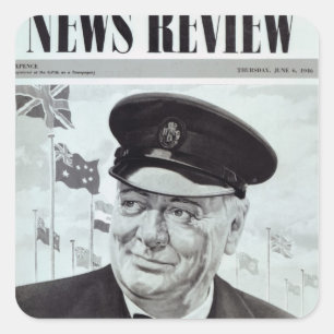 Sticker Carré Winston Churchill