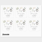 Sticker Carré Winter Baby Animals Thank You (Feuille)