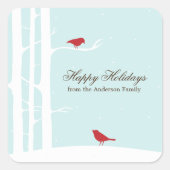 Sticker Carré Winter Birds (Devant)