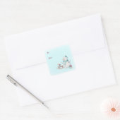 Sticker Carré Winter Snowman Christmas To From Customizable (Enveloppe)