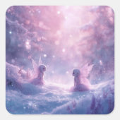 Sticker Carré Winter Whispers and Fairy Light (Devant)