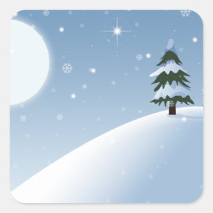 Sticker Carré Winter Wonderland