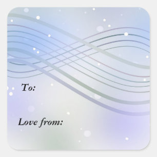 Sticker Carré Winter Wonderland Pastel Ribbons