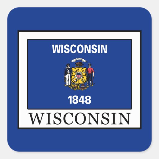 Sticker Carré Wisconsin (Devant)