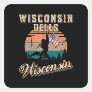 Sticker Carré Wisconsin Dells Wisconsin