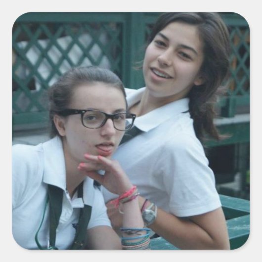 Sticker Carré Wit da Fabs (Devant)