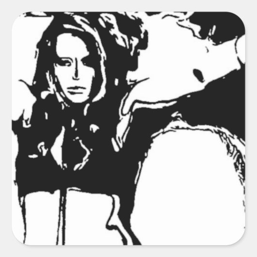 Sticker Carré Witchy Woman (Devant)