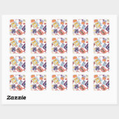 Sticker Carré Wizard of Oz™ Character Print Toss Pattern (Feuille)