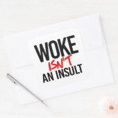Sticker Carré Woke n'est pas une insulte (Enveloppe)