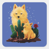 Sticker Carré Wolf26 : (Devant)