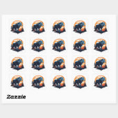 Sticker Carré Wolf 06 (Feuille)
