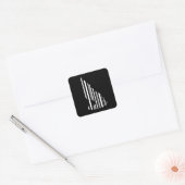 Sticker Carré WOLF BAR CODE Howl Barcode Motif Design (Enveloppe)