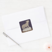 Sticker Carré Wolf Pup Howling (Enveloppe)