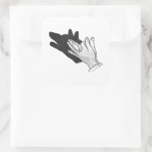 Sticker Carré Wolf Silhouette (Sac)