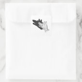 Sticker Carré Wolf Silhouette (Sac)