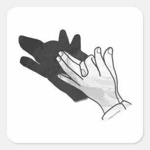 Sticker Carré Wolf Silhouette