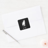 Sticker Carré Wolf with viking runes (Enveloppe)