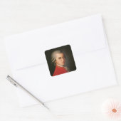 Sticker Carré Wolfgang Amadeus Mozart Portrait (Enveloppe)