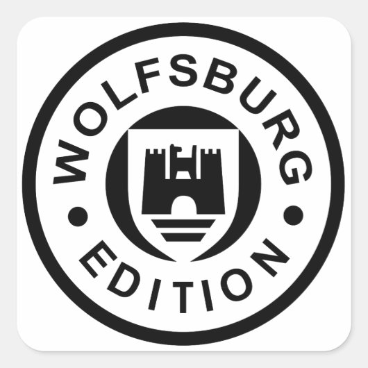 Sticker Carré Wolfsburg Edition (noir) (Devant)