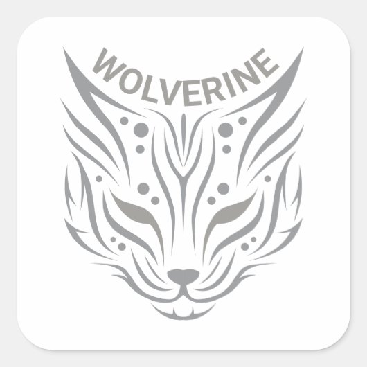 Sticker Carré Wolverine (Devant)