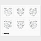 Sticker Carré Wolverine (Feuille)