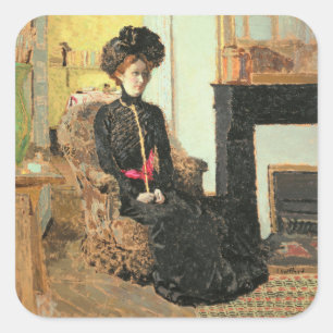 Sticker Carré Woman assise, 1901