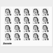 Sticker Carré Woman Making Face (Feuille)