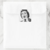 Sticker Carré Woman Making Face (Sac)