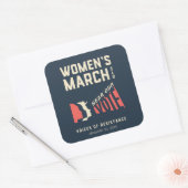 Sticker Carré Women's March SLO - Janvier 2018 Event (Enveloppe)