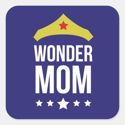 Sticker Carré Wonder Mom - Glossy, (Devant)