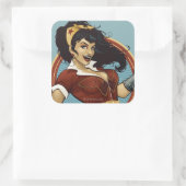 Sticker Carré Wonder Woman Bombshell Name Graphic (Sac)