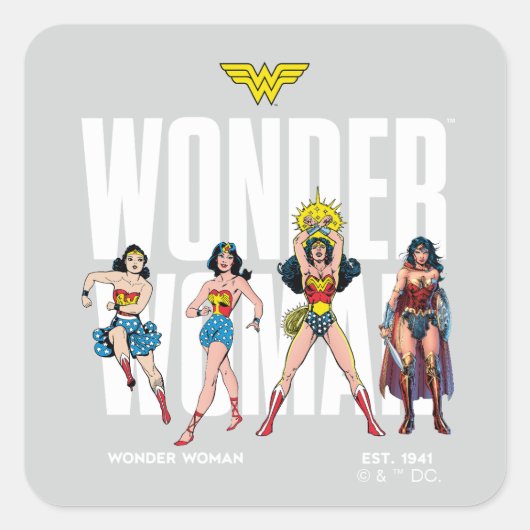 Sticker Carré Wonder Woman Legends Forever Graphic (Devant)