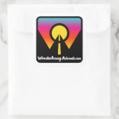 Sticker Carré Wonderhussy Adventures Sunset Horizon Logo (Sac)