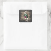 Sticker Carré Wonderland White Rabbit Mint (Sac)